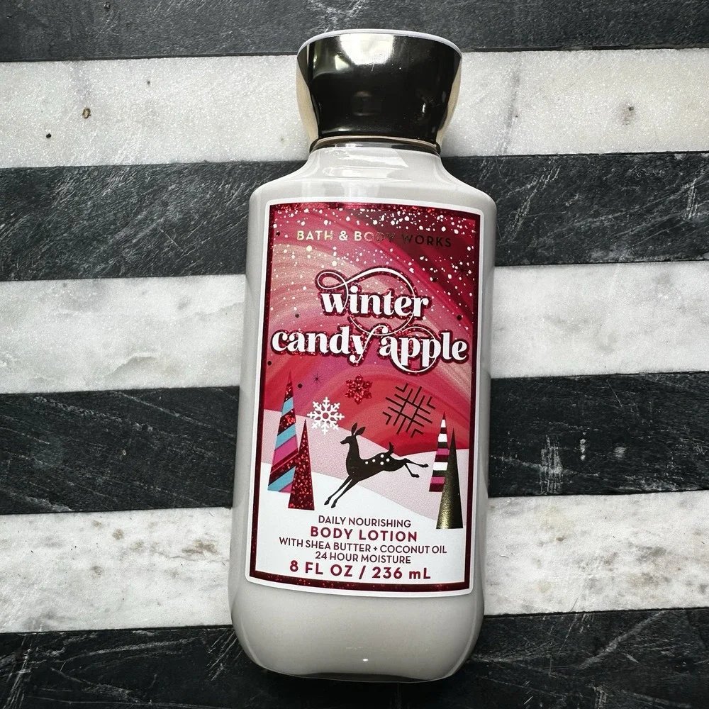 Bath & Body Works Winter Candy Apple Body Lotion Shea Butter 8 Oz NEW